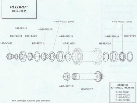 CAMPAGNOLO RECORD  VR-Nabenkörper, schwarz, 36 Loch 