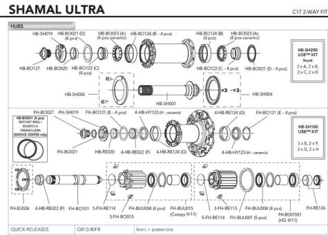 CAMPAGNOLO SHAMAL ultra C17  Stellring, (HB-SH019) 