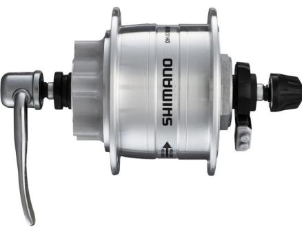 SHIMANO DEORE LX (DH-3D32)  Nabendynamo, silbern, 