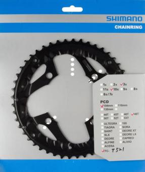SHIMANO DEORE LX (FC-T521)  Kettenblatt, Außen, 48 Zähne