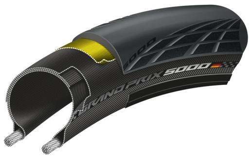 CONTINENTAL GRAND PRIX 5000  Faltreifen, schwarz, 23 - 622 (700 * 23C)