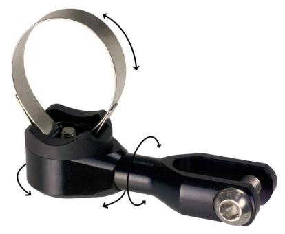 SCHMIDT DELUX 3D  Scheinwerferhalter f. Lenkermontage, schwarz 