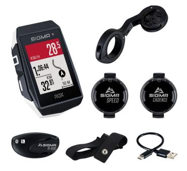 SIGMA SPORT ROX 11.1 EVO  Fahrradcomputer, Sensor-Set, weiß 