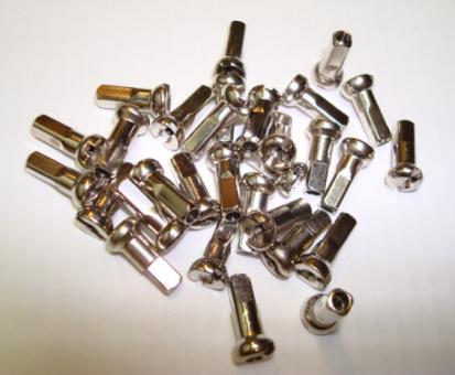 SAPIM POLYAX  Speichennippel, Messing, silbern, 