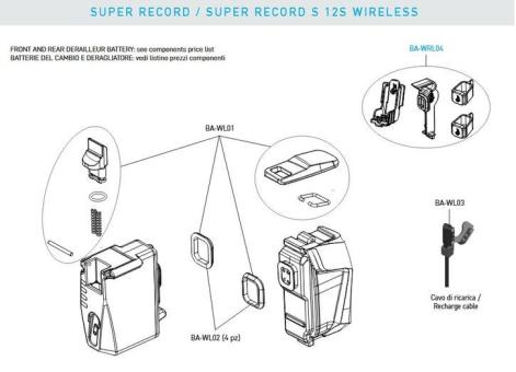 CAMPAGNOLO Tasten-Kit Batterien + O-Ring 