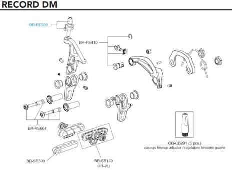 CAMPAGNOLO RECORD  Bremszugstellschraube, schwarz 