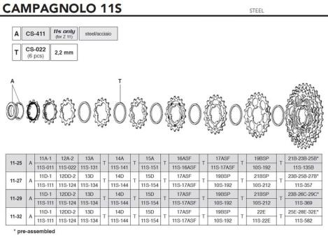 CAMPAGNOLO POTENZA  Zwischenring, 11fach 