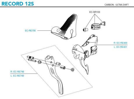 CAMPAGNOLO RECORD  Griffgummi für UltraShift-Ergopower ab 2019 
