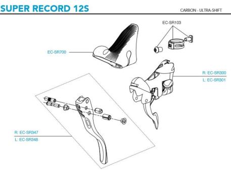 CAMPAGNOLO SUPER RECORD  Griffgummi für UltraShift-Ergopower ab 2019 