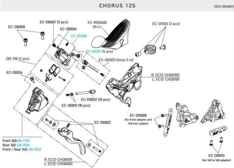 CAMPAGNOLO CHORUS DISC  Schalteinheit, links, 2*12fach 