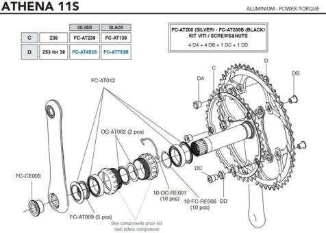 CAMPAGNOLO Kettenblattschrauben-Set (FC-AT200) 