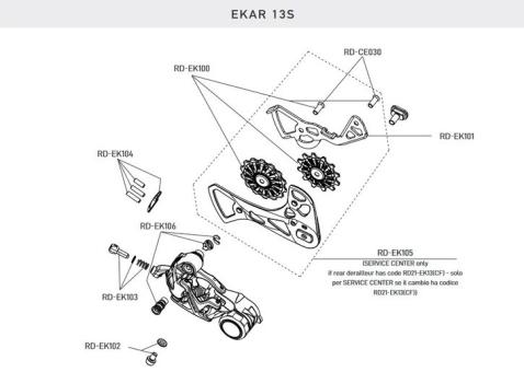 CAMPAGNOLO EKAR  Gelenkbolzen-Set für Schaltwerk 