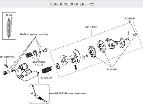 CAMPAGNOLO SUPER RECORD  Rückstellfeder für Kettenkäfig 