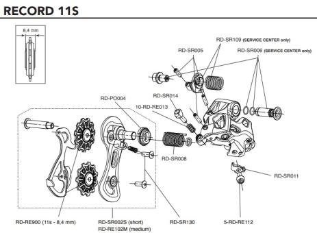 CAMPAGNOLO RECORD 2018  Schaltschwinge, schwarz, medium 