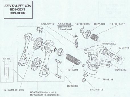 CAMPAGNOLO Anschlagschrauben mit Federn 