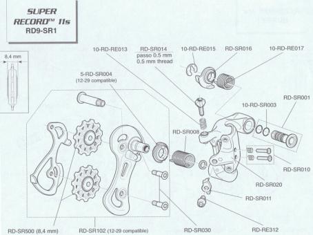 CAMPAGNOLO SUPER RECORD  Rückstellfeder für Kettenkäfig 