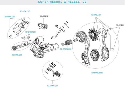 CAMPAGNOLO SUPER RECORD WL 12S  Rückstellfeder für Kettenkäfig 