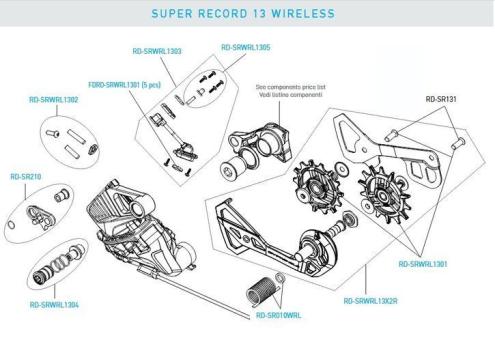 CAMPAGNOLO SUPER RECORD 13 WRL  Rückstellfeder für Kettenkäfig 