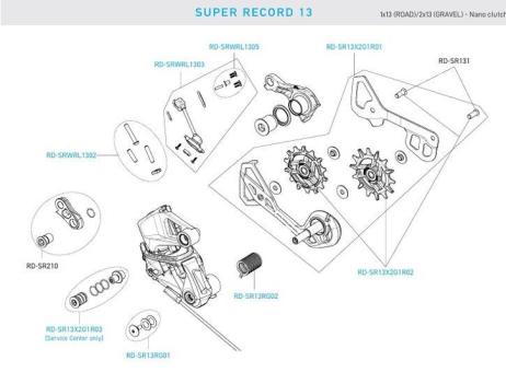 CAMPAGNOLO SUPER RECORD 13 WRL  Inneres Leitblech 