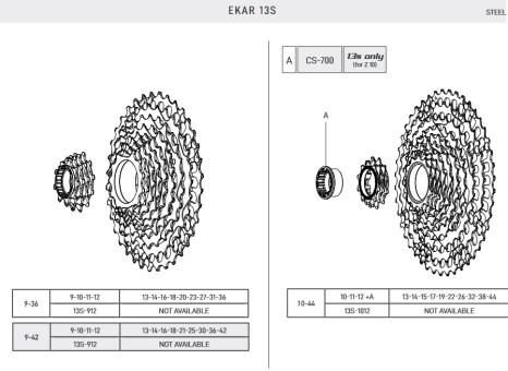 CAMPAGNOLO EKAR  Ritzelstufe, 13fach, 