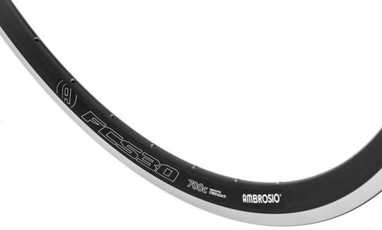 AMBROSIO FCS 30  Drahtreifen-Felge, schwarz, 28 Loch