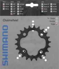 SHIMANO DEORE (FC-M590)  Kettenblatt, schwarz, 22 Z., 4-Arm 
