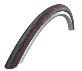 SCHWALBE LUGANO II  Drahtreifen, rote Streifen, 