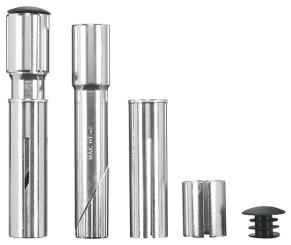 ERGOTEC A-Head-Adapter-Set, Alu, silber 1" u. 1 1/8" 