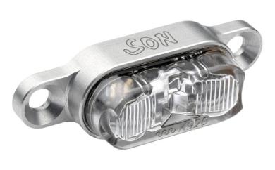 SCHMIDT SON  Rücklicht für Gepäckträger, silber-rot 