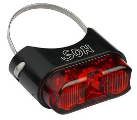 SCHMIDT SON  Rücklicht für Sattelstütze, schwarz-rot 