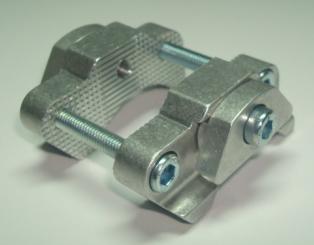 AIRWINGS C1P Sattelaufnahme für Sattelkloben "21", silber, gerändelt 