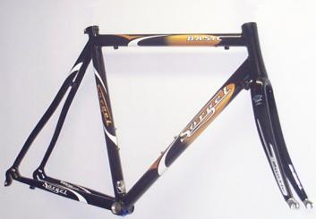 SÖRGEL BASIC  Rennrahmen >>ohne Gabel<<, schwarz-gold, 