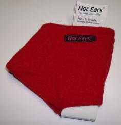 HOT EARS  Ohrenschützer aus Fleece, L-Form, rot 