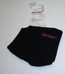 HOT EARS  Ohrenschützer aus Fleece, L-Form, schwarz 