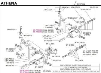 CAMPAGNOLO ATHENA  Bremsschuhe, silber 