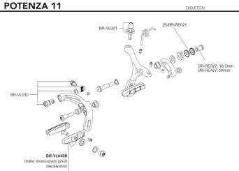 CAMPAGNOLO VELOCE  Bremsschuhe, schwarz 