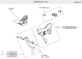 CAMPAGNOLO CENTAUR  Schalteinheit, links 