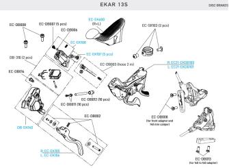 CAMPAGNOLO EKAR  Bremshebel, links 