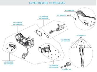 CAMPAGNOLO SUPER RECORD 13 WRL  Batteriedeckel, links 