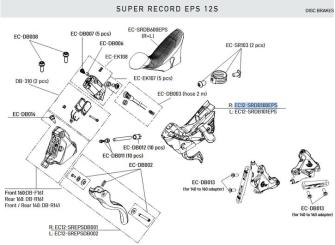 CAMPAGNOLO SUPER RECORD EPS DISC  Schalteinheit, links, 2*12fach 