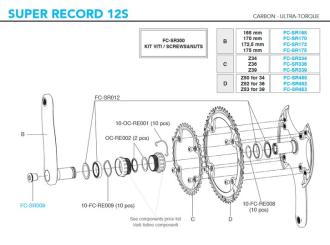 CAMPAGNOLO SUPER RECORD  Kurbelschraube für 12S-Titan-Kurbe 