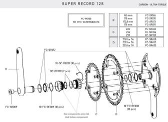CAMPAGNOLO SUPER RECORD  Kurbelschraube für Titan-Kurbel 