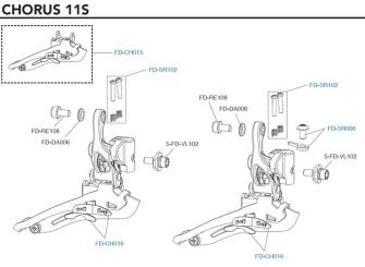 CAMPAGNOLO Kunststoffeinsatz für Umwerfer (FD-CH016) 