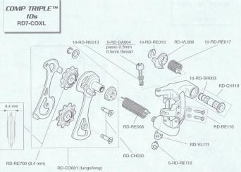 CAMPAGNOLO COMP TRIPLE  Schalträdchenschrauben 