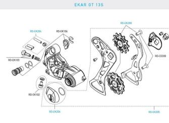 CAMPAGNOLO EKAR GT  Schaltungsrädchen 
