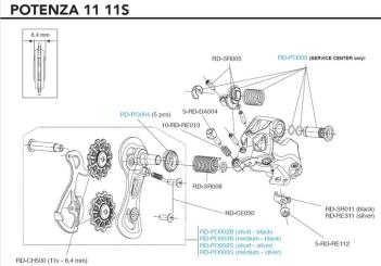CAMPAGNOLO POTENZA 2016  Schaltschwinge, schwarz, medium 
