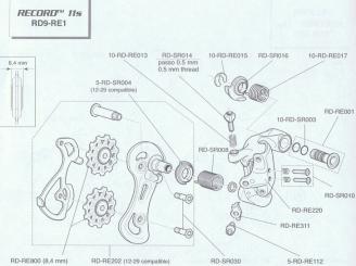 CAMPAGNOLO RECORD  Schaltwerksbefestigungsbolzen 