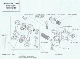 CAMPAGNOLO CENTAUR  Rückstellfeder für Kettenkäfig 