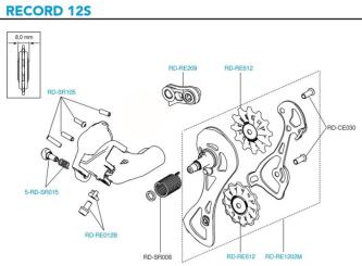 CAMPAGNOLO RECORD  Zugklemmschraube mit Scheibe 