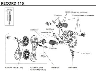 CAMPAGNOLO RECORD 2018  Schaltschwinge, schwarz, medium 